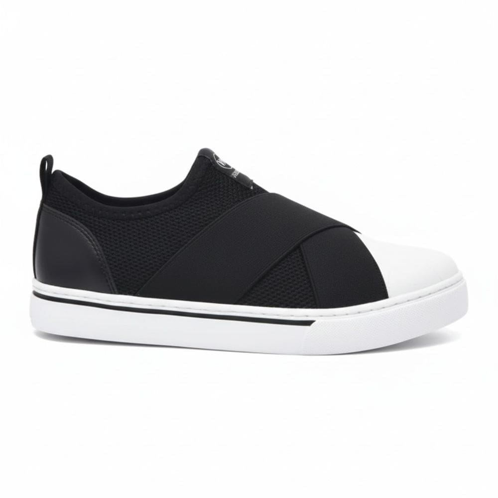 Tênis Feminino Via Marte Tecido Slip On Calce Fácil 23-12105