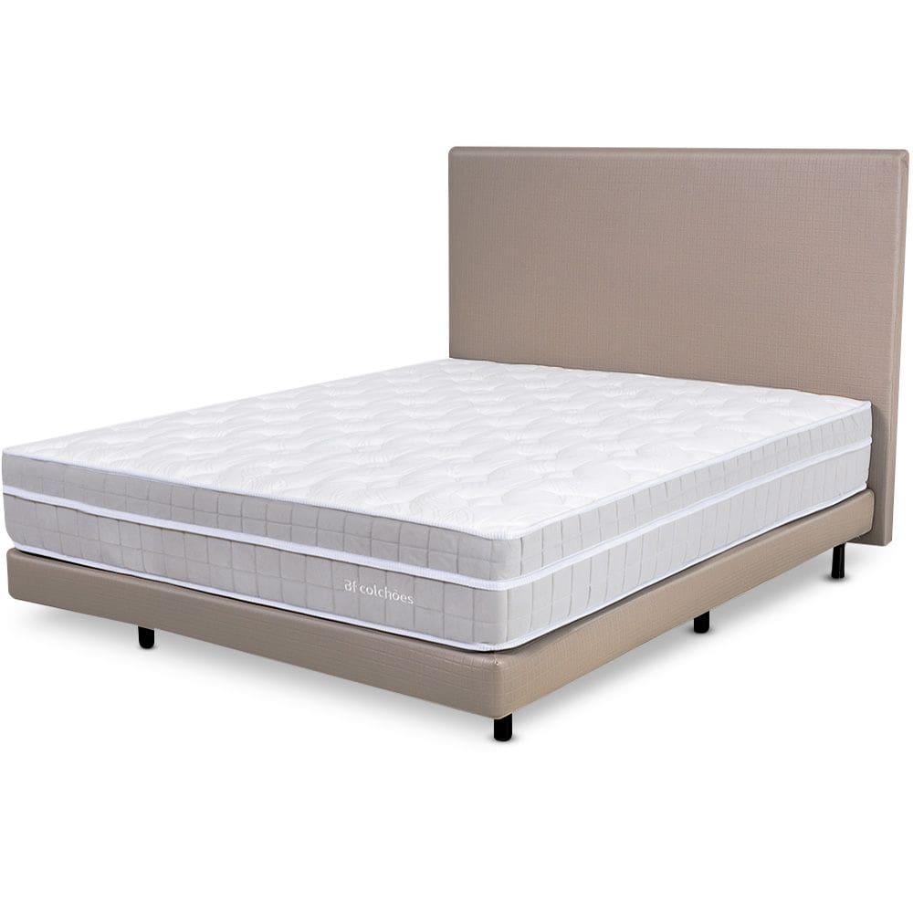 Kit Quarto Cama Box Casal + Colchão Molas ensacadas Astronasa + Cabeceira BF Colchões