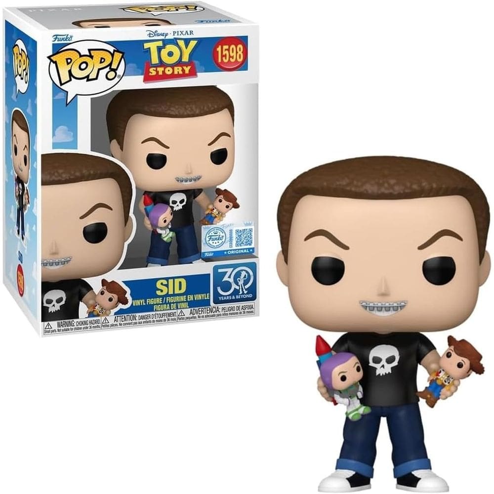 Funko Pop Sid 1598 Com Woody e Buzz Toy Story Disney Pixar
