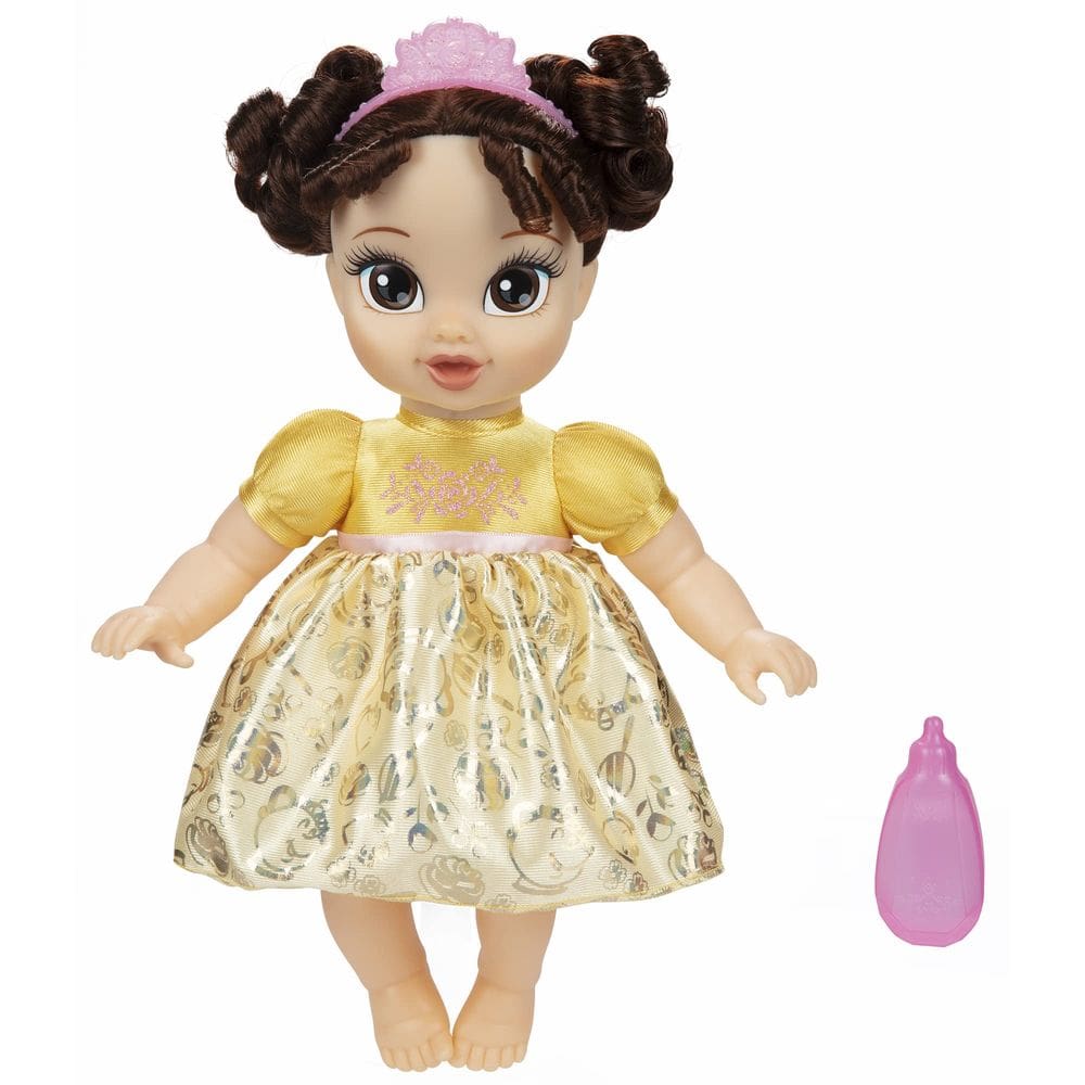 Boneca Disney Princess Belle com mamadeira e tiara