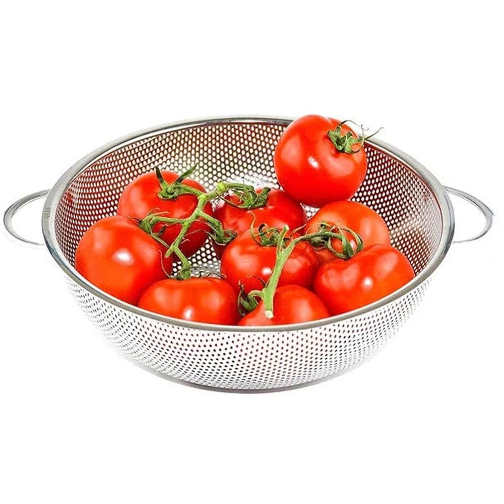 Escorredor Inox Macarrao Massas Fruta Legumes Verduras Cozinha Preparo Multiuso Versatil Resistente