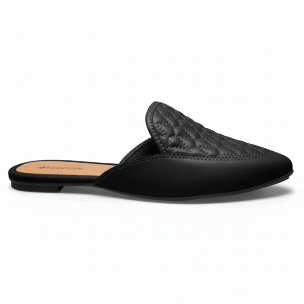 Mule Feminino Básico Mississippi Bico Fino Casual Q8742