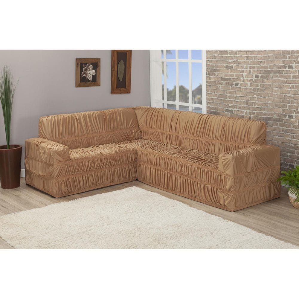 Capa De Sofa Canto De 6 Lugares Elasticada Malha Gel