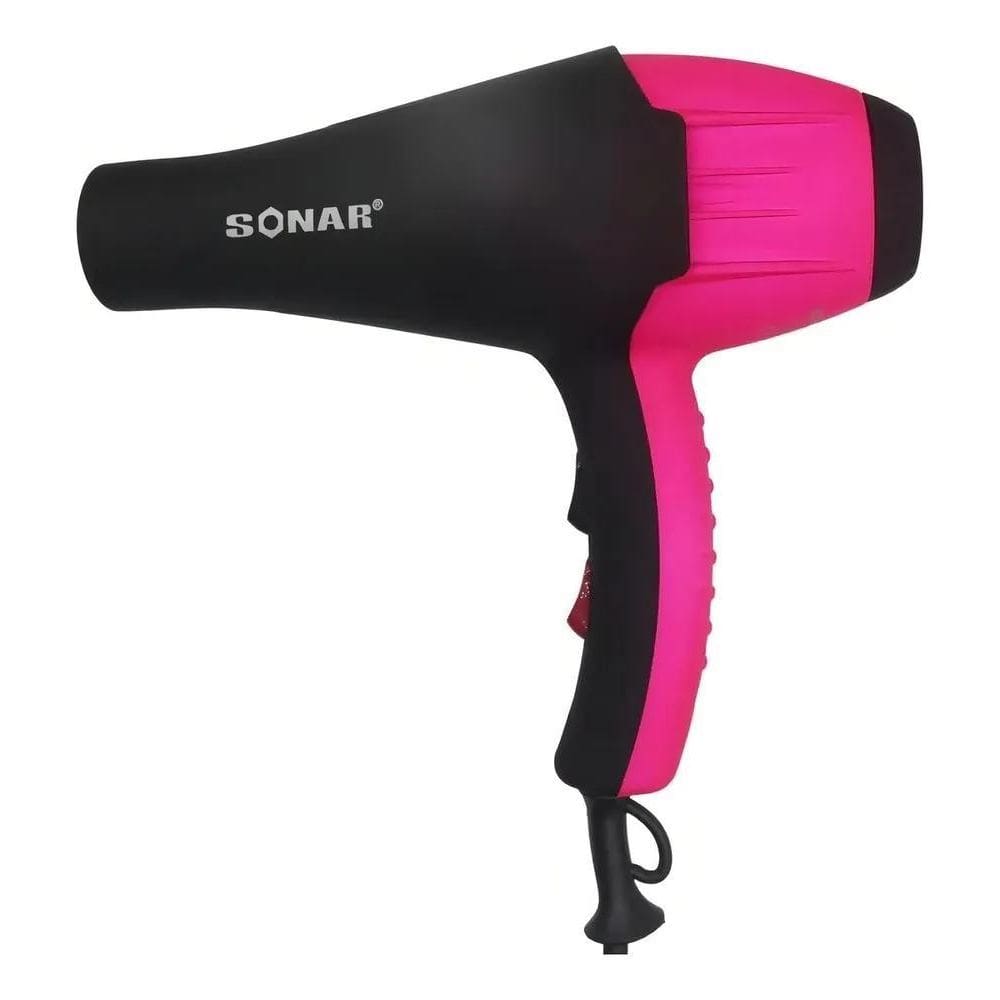 2X Secador De Cabelo Sonar 8.600W Rosa E Preto