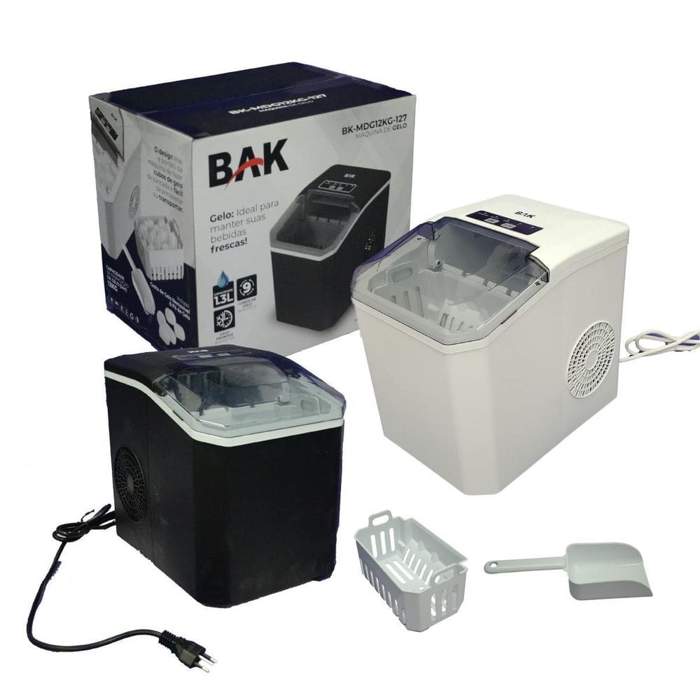 Máquina De Gelo Turbo 1,3L Capacidade 9 Cubos Em 8 Minutos