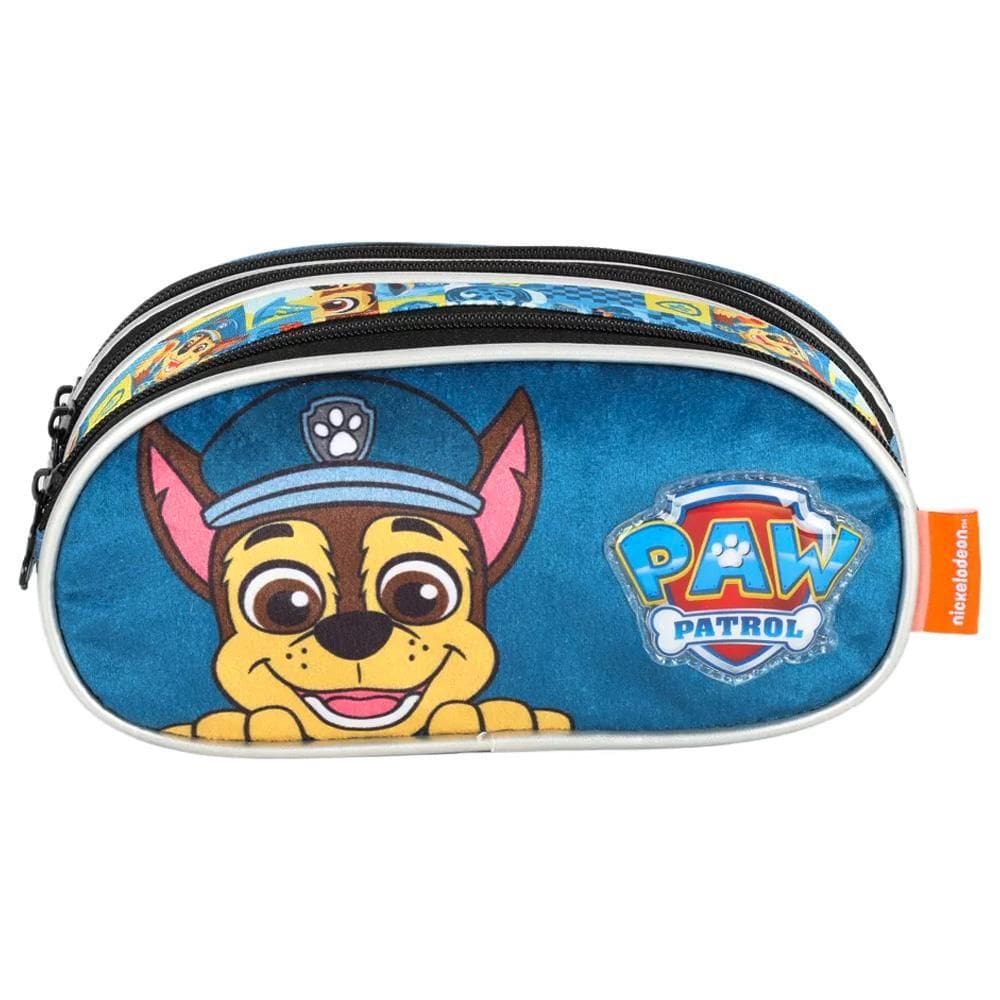 Estojo Escolar Infantil 3 Compartimentos Paw Patrol Pelúcia