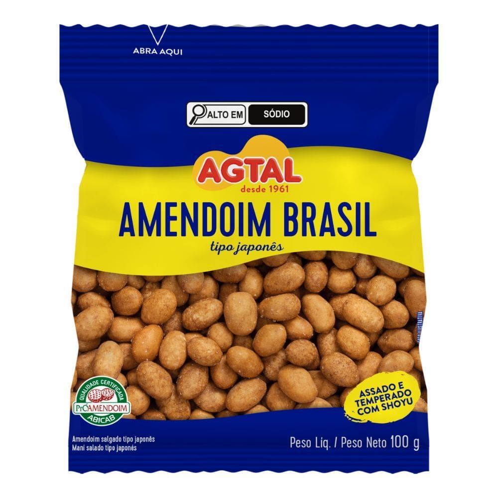 Amendoim Salgado Agtal Brasil Tipo Japonês 100g
