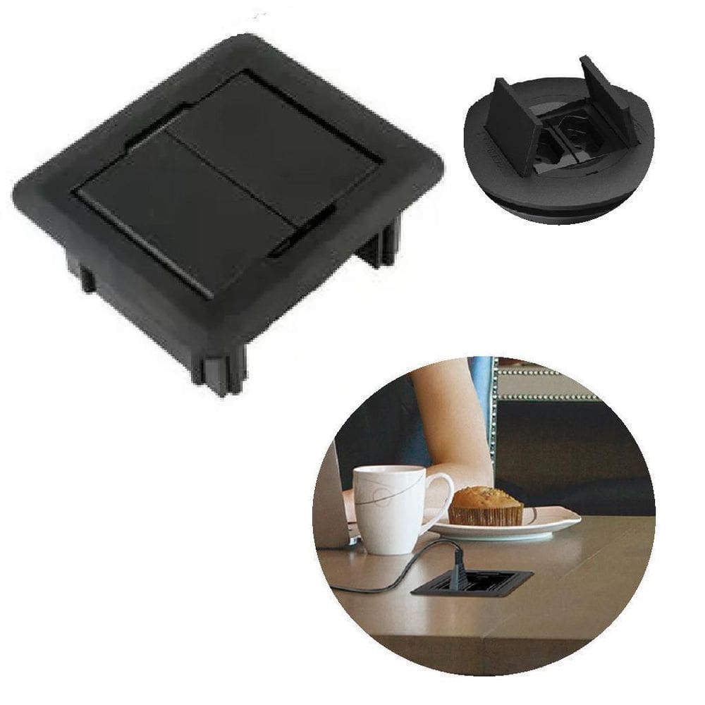 Caixa Universal 2 Blocos Quadrada Preta Sem Blocos Sem Fundo