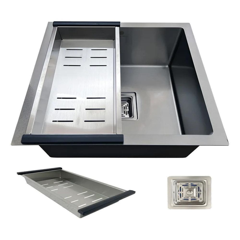 Cuba Quadrada 44X44Cm Em Aço Inox 304 Escovada Cub-019