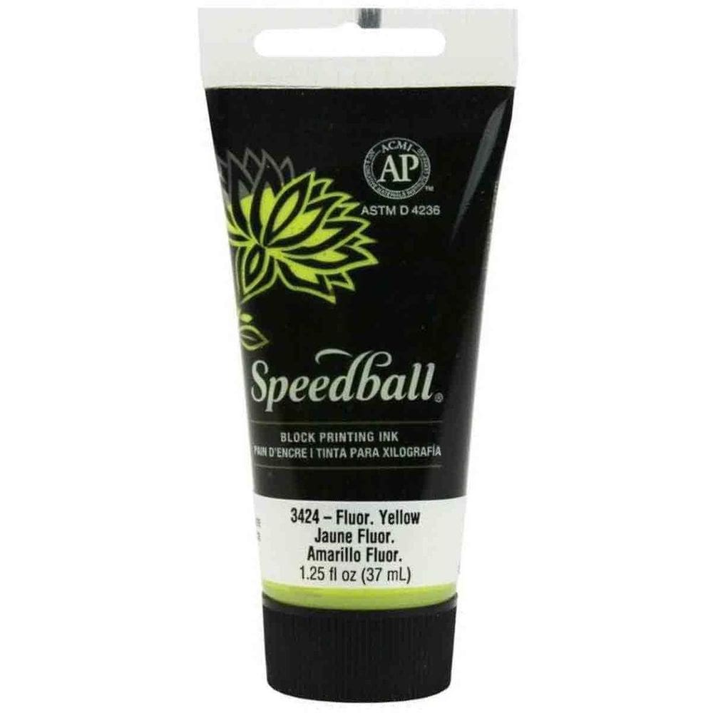 Tinta Xilogravura Speedball Base Agua 3424 Fluor Yellow 37Ml