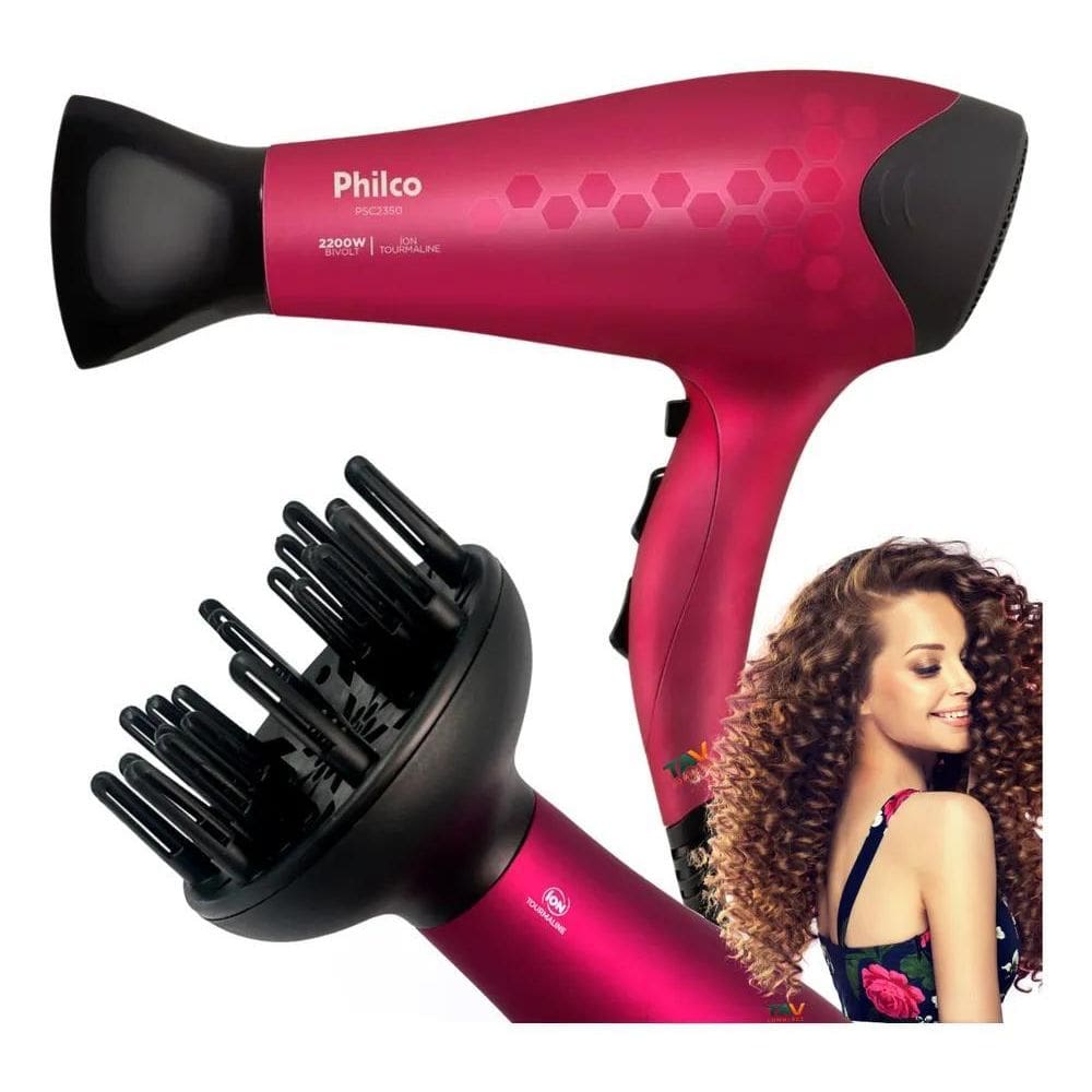 2X Secador De Cabelos Philco 2100W Com Difusor