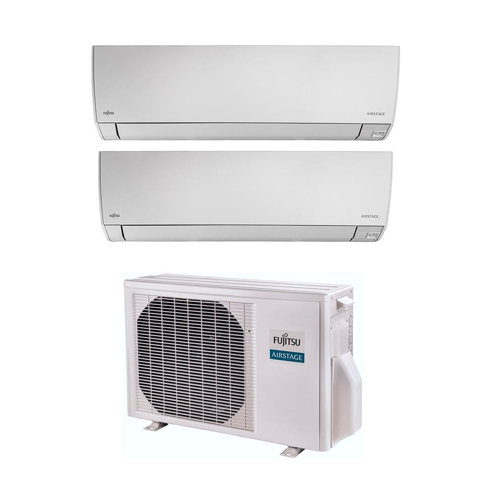Ar Condicionado Bi Split Fujitsu Inverter Airstage Premium 18.000 Btus (2x Hi Wall 9k) Quente e Frio 220v