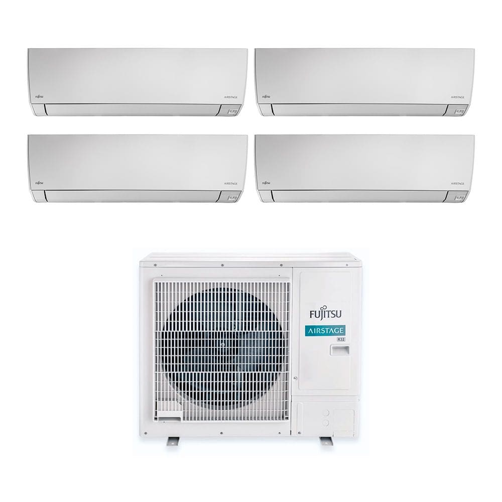 Ar Condicionado Multi Split Inverter Fujitsu Airstage Premium 30.000 BTUs Hi-Wall ( 3x 9k + 12k) Quente e Frio 220V