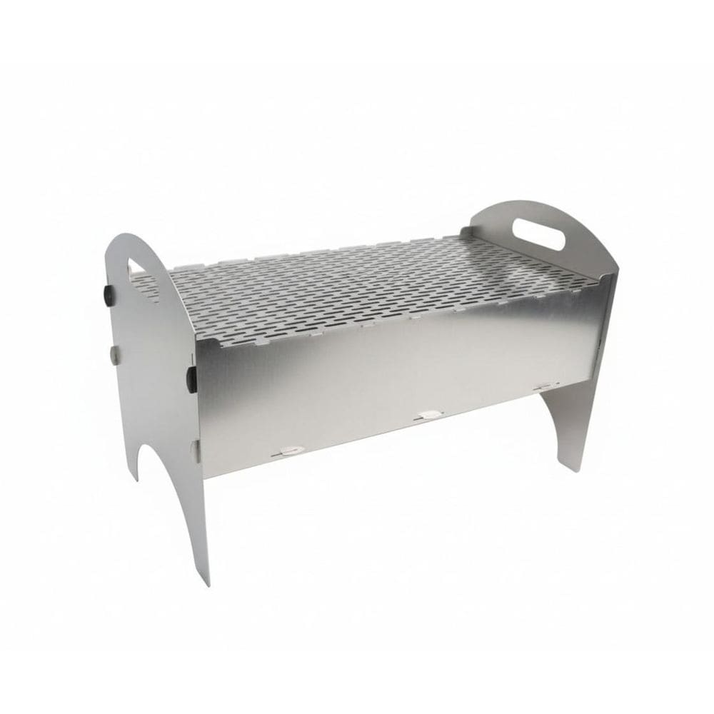 Churrasqueira Portátil Carvão Em Aço Inoxidável Desmontável