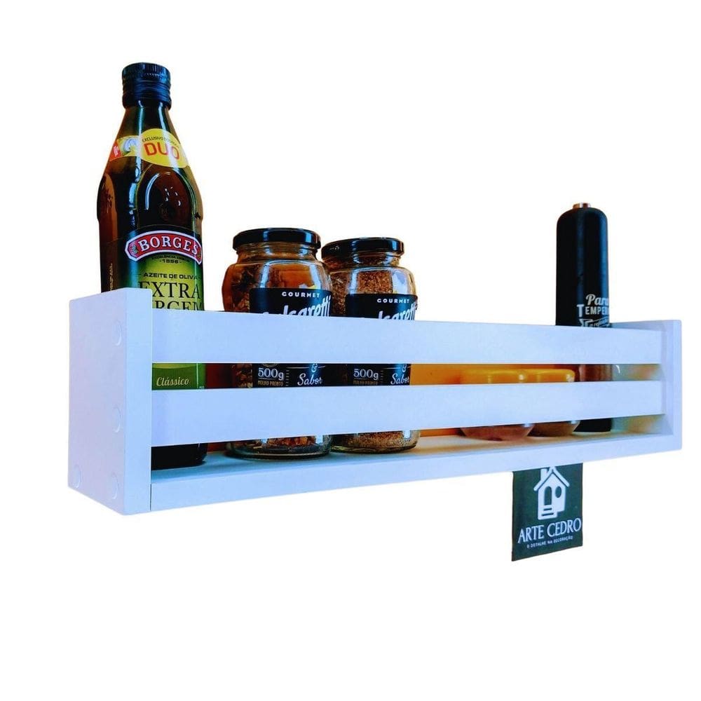 Nicho De Cozinha Prateleira Organizador De Temperos 3Un 40Cm