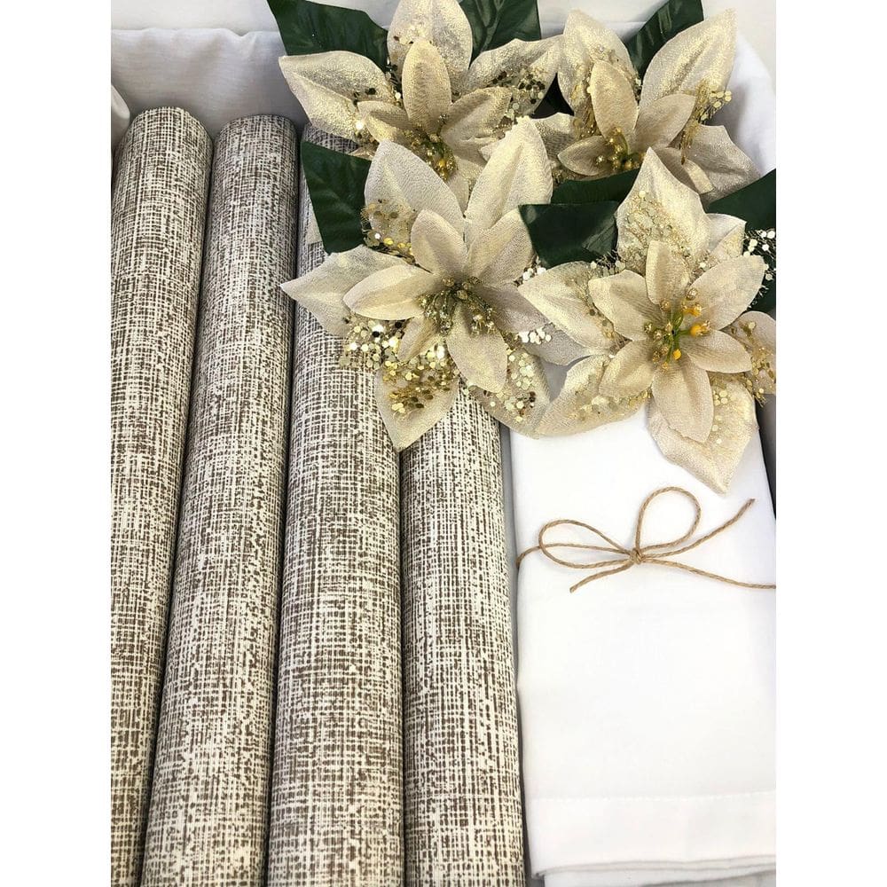 Kit Mesa Posta Jogo Americano Completo Natal 4 Lugares 001