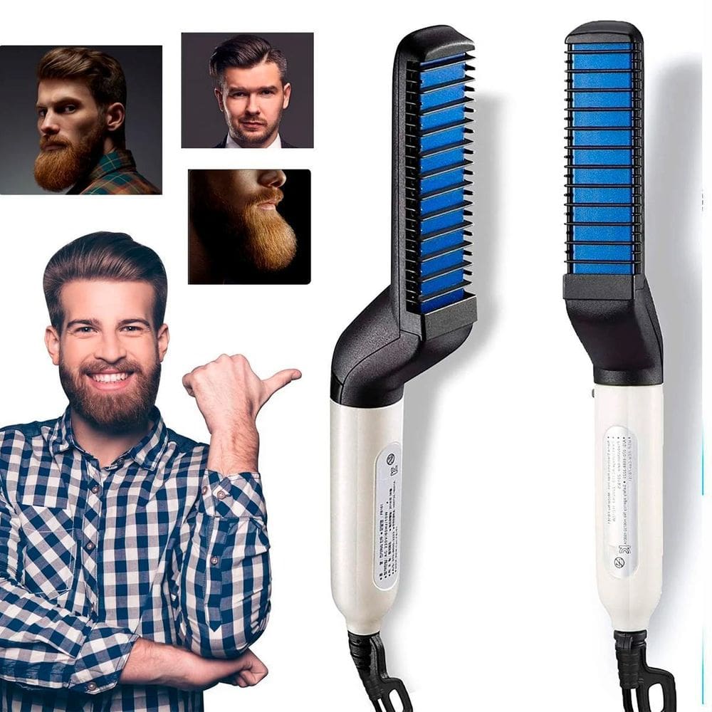 Pente Eletrico Chapinha Modelador Bivolt Para Barba E Cabelo