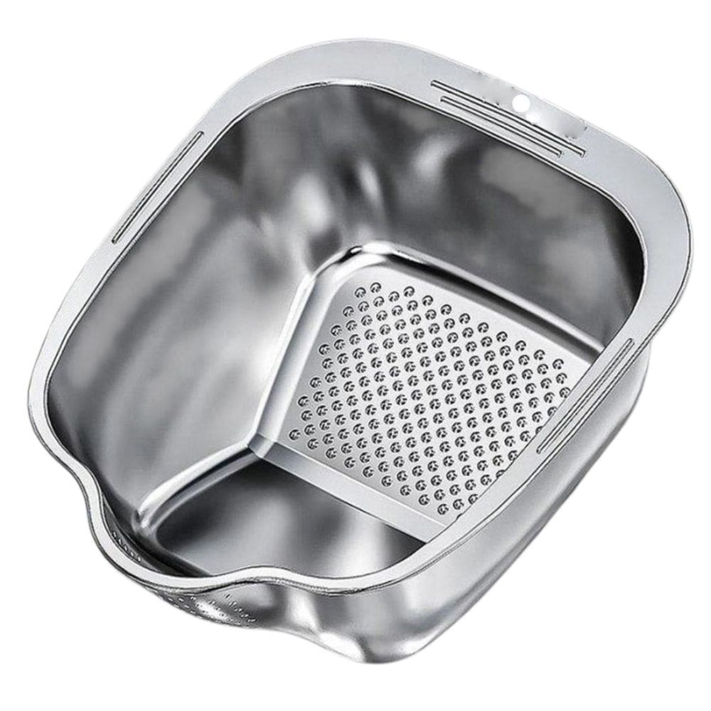 Escorredor Inox Arroz Grao Fruta Verdura Legumes Cozinha Preparo Versatil Higienico Resistente Multiuso