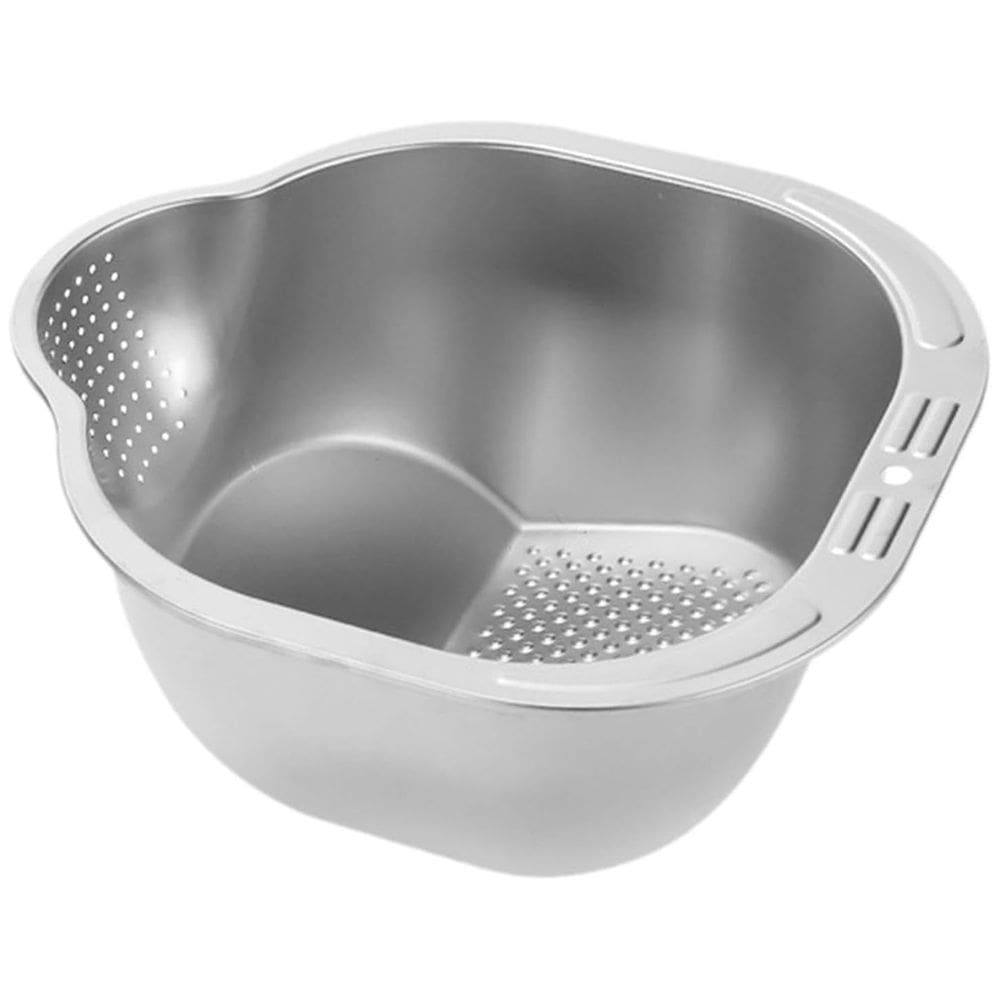 Escorredor de Arroz Inox Grao Verdura Legumes Multiuso Versatil Cozinha Preparo Refeiçao