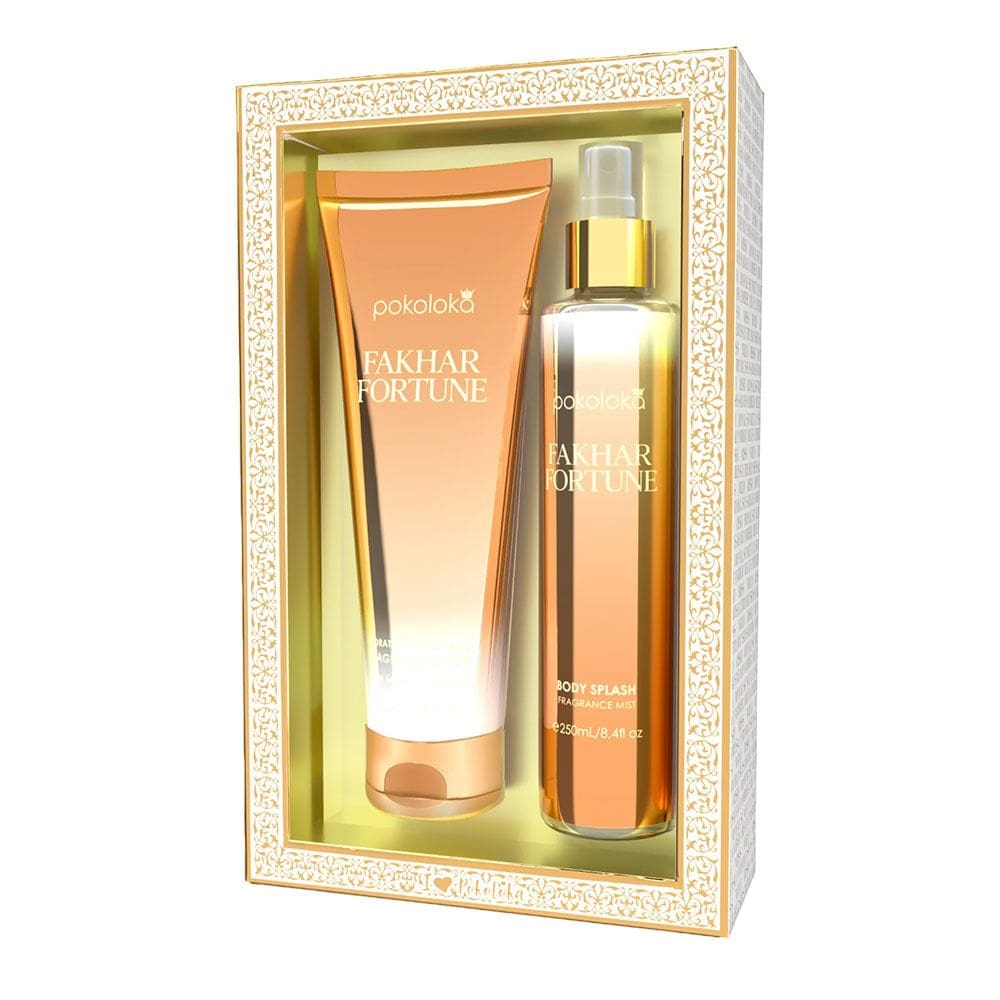 Kit Pokoloka Fakhar Fortune Feminino - Body Splash 250ml + Hidratante Corporal 240ml