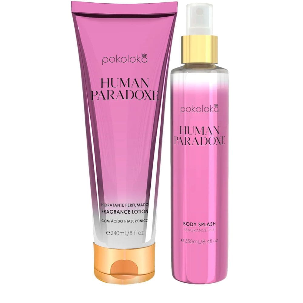 Kit Pokoloka Human Paradoxe Feminino - Body Splash 250ml + Hidratante Corporal 240ml