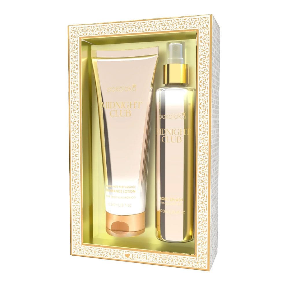 Kit Pokoloka Midnight Club Feminino - Body Splash 250ml + Hidratante Corporal 240ml