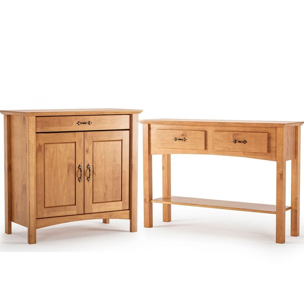 Kit Balcão Buffet 2 Portas e Aparador 100% Madeira Rústica Lana