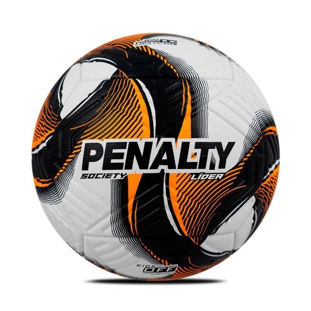 Bola De Futebol Society Penalty Líder Xxv Branco + Laranja