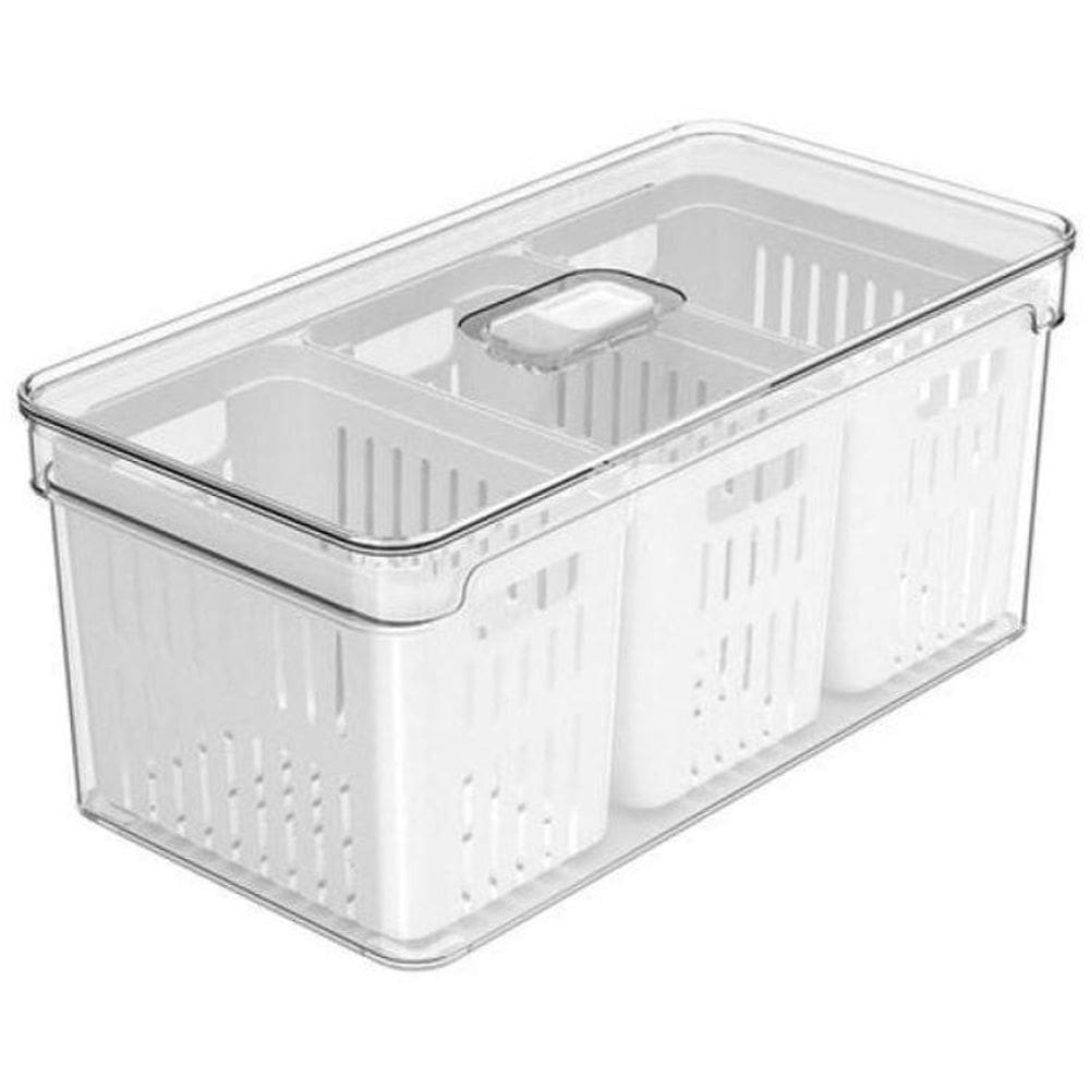 Kit 3 Organizadores De Geladeira Clear Fresh