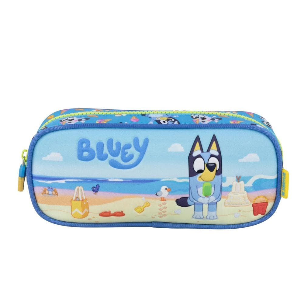 Estojo Bluey na Praia Xeryus Oficial - Qualidade e Organização para o Material Escolar