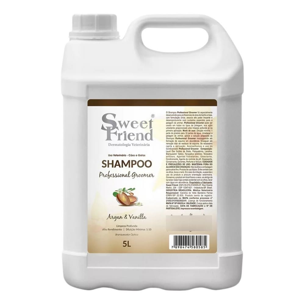Shampoo Professional Groomer - 5l (argan & Vanilla)