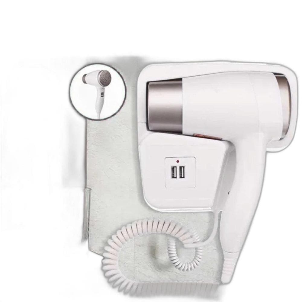 Secador Fixo Branco Para Hotéis E Ambientes 220V