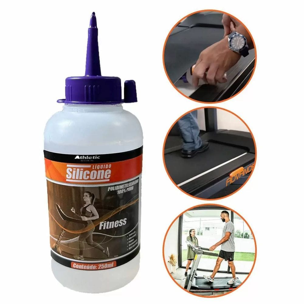 Silicone Lubrificante Líquido Athletic 250ml Para Esteiras Bikes e Equipamentos de Musculação