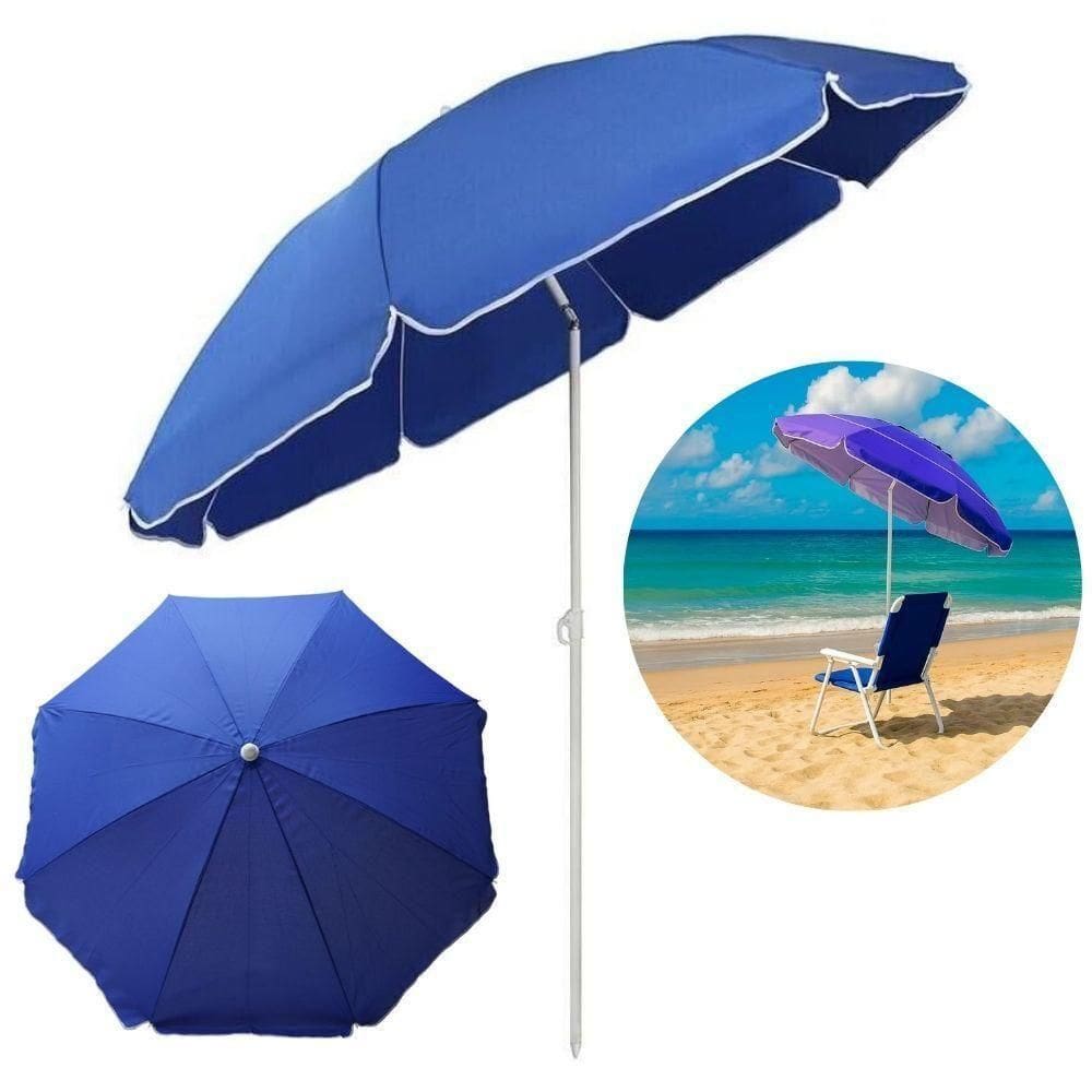 Guarda Sol Gigante Articulavel Ombrelone Grande Praia Pesca Camping Verao Piscina Protecao Uv 8 Varas