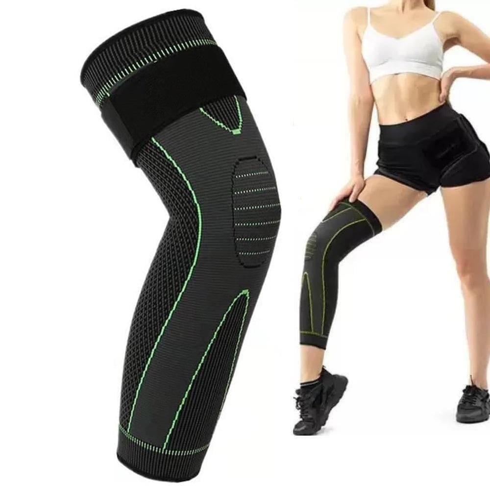 Joelheira De Compressao Meia Termica 3-4 Esporte Corrida Tensor Perna Coxa Panturrilha Articulada Circulacao Estabilidad