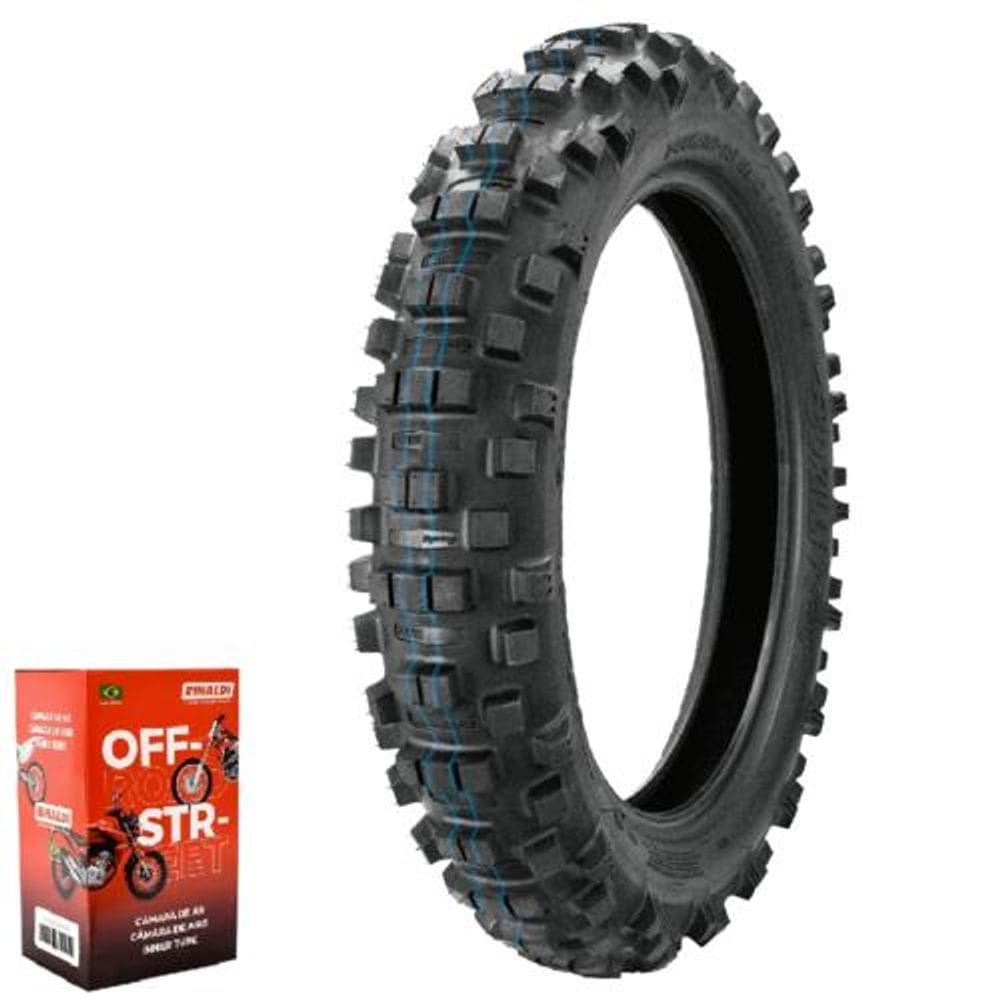 Pneu Crf 250f 140/80-18 70m Tt 7 Days Enduro Soft Borilli + Câmara