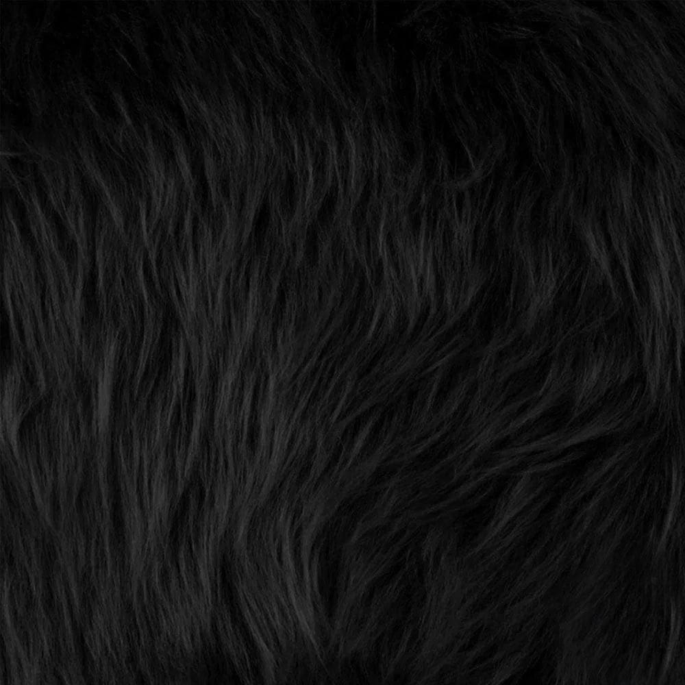 Tecido Pelúcia De Pelo Alto 1,60x1,00 M Para Decoração Preto - D`rossi