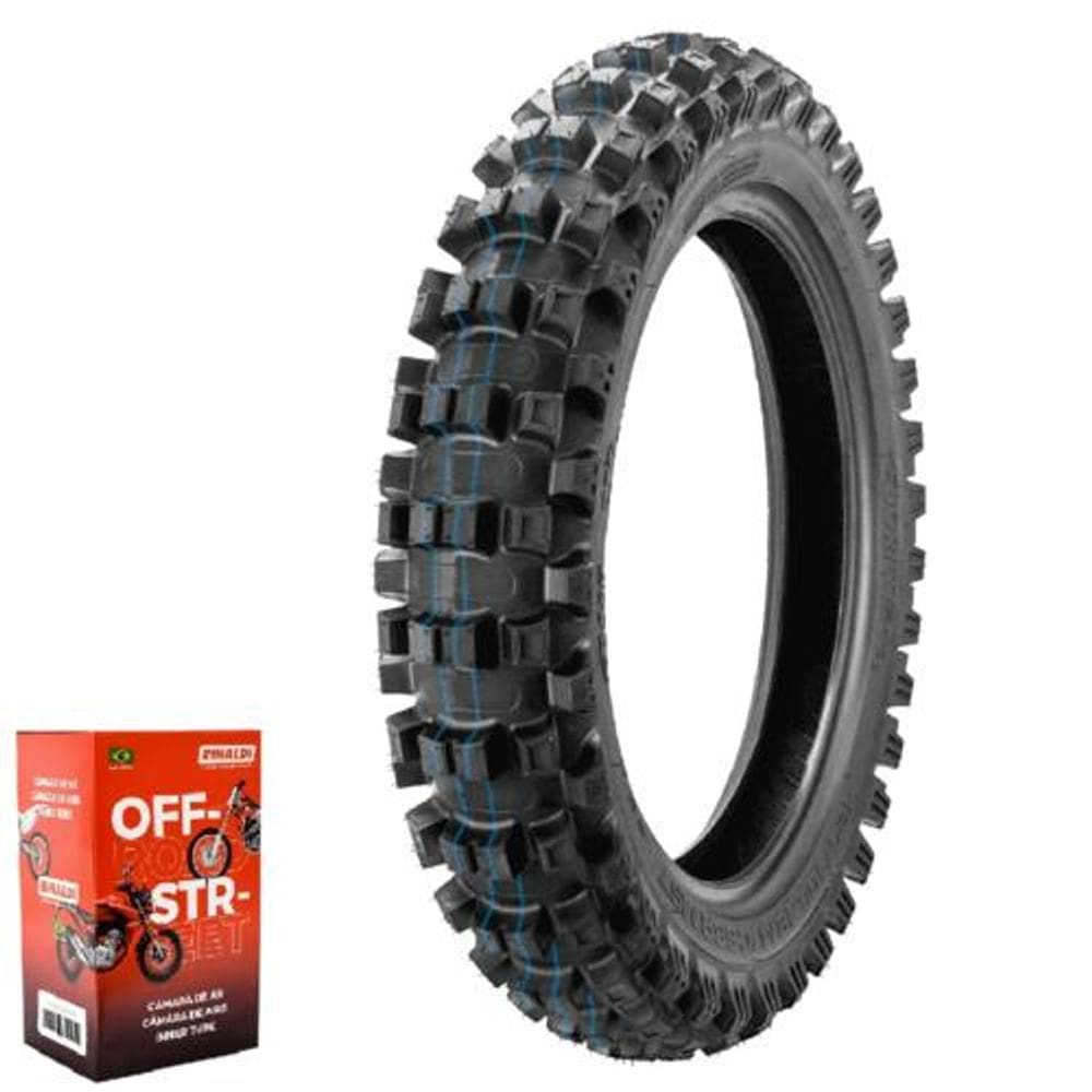 Kit Pneu Crf 230 110/100-18 64m Tt B007 Infinity Exc Soft Borilli + Câmara