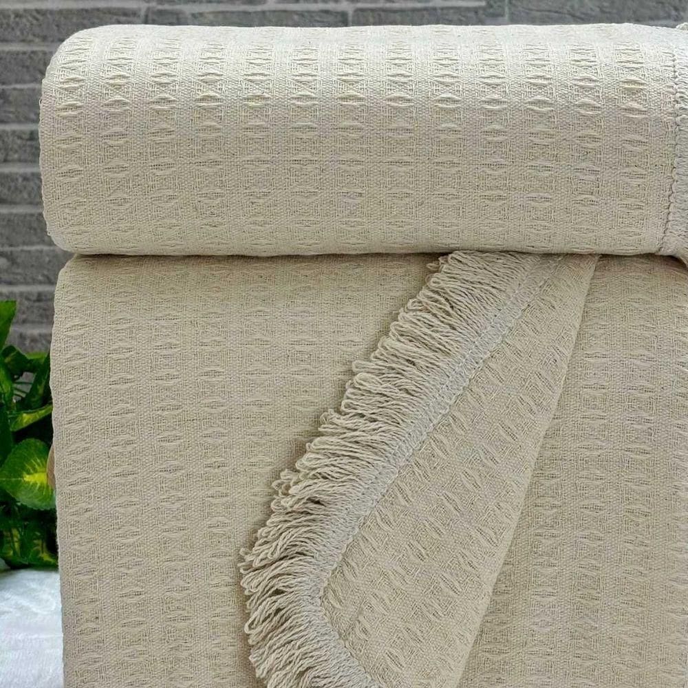 Manta Para Sofá Rubi King 260cm X 250cm Cru Losango