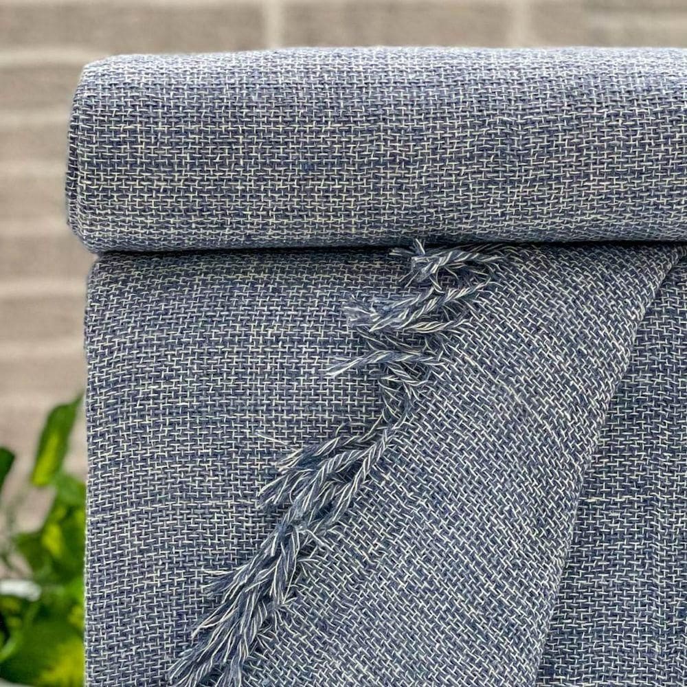 Manta Para Sofá Tambaba 170cm X 210cm Azul Jeans