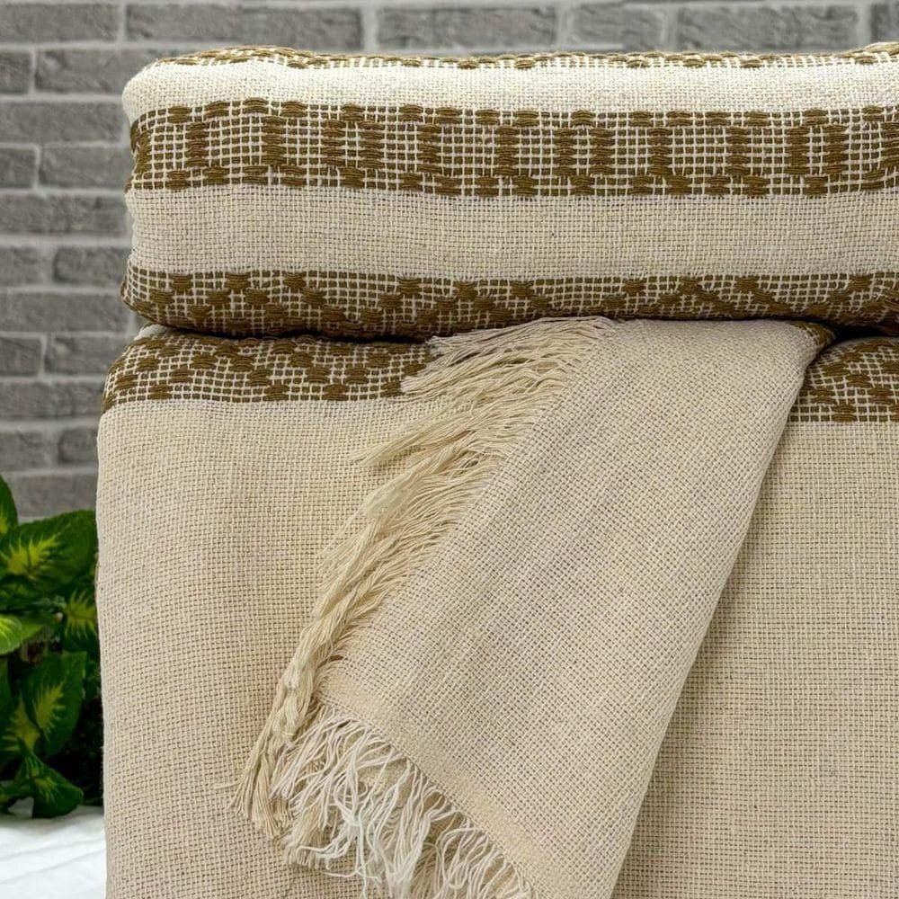 Manta Para Sofá Ravenna 180cm X 240cm Cru-marrom