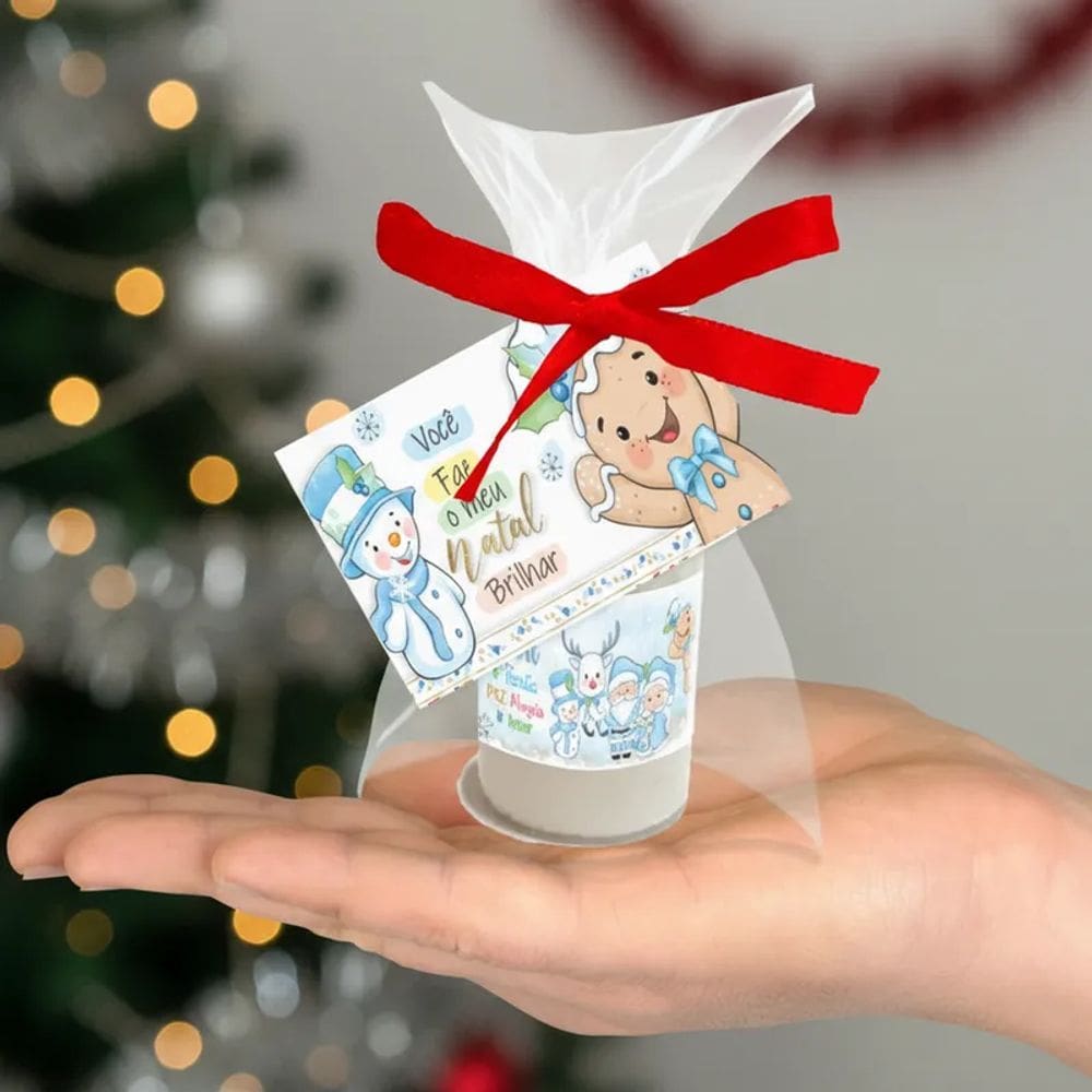 50 Lembrancinhas Natalinas Kit hidratante para Festas de Fim de Ano Mimo Natal