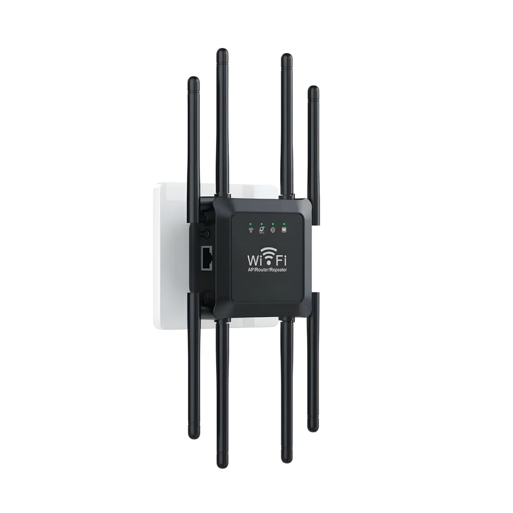 Repetidor Roteador WiFi 3 em 1 funções 1200Mbps 2.4GHz Preto - MM-LYQ4