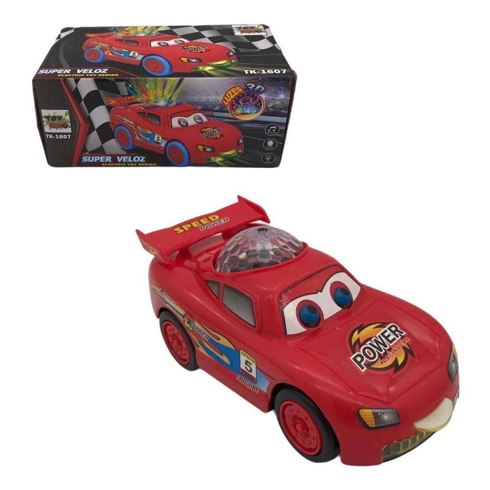 Carrinho Bate Volta Infantil Brinquedo Com Luz Som Movimento