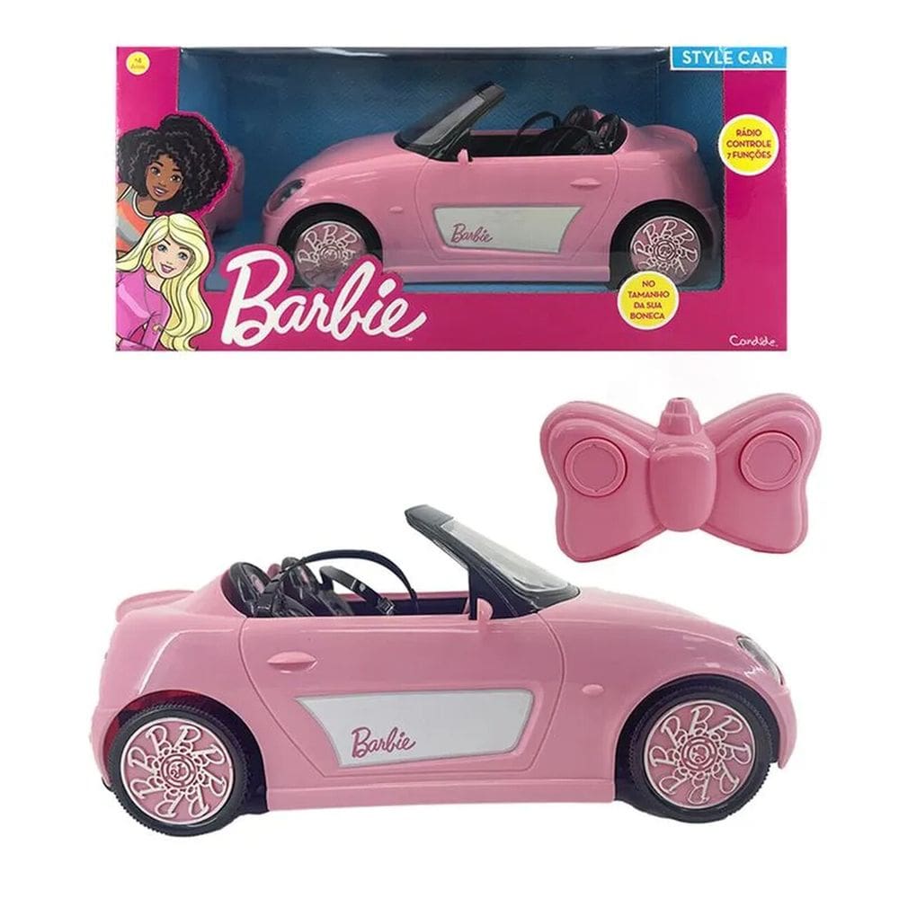 Carrinho de Controle Remoto Barbie Style Car 7 Funções - Candide 1841
