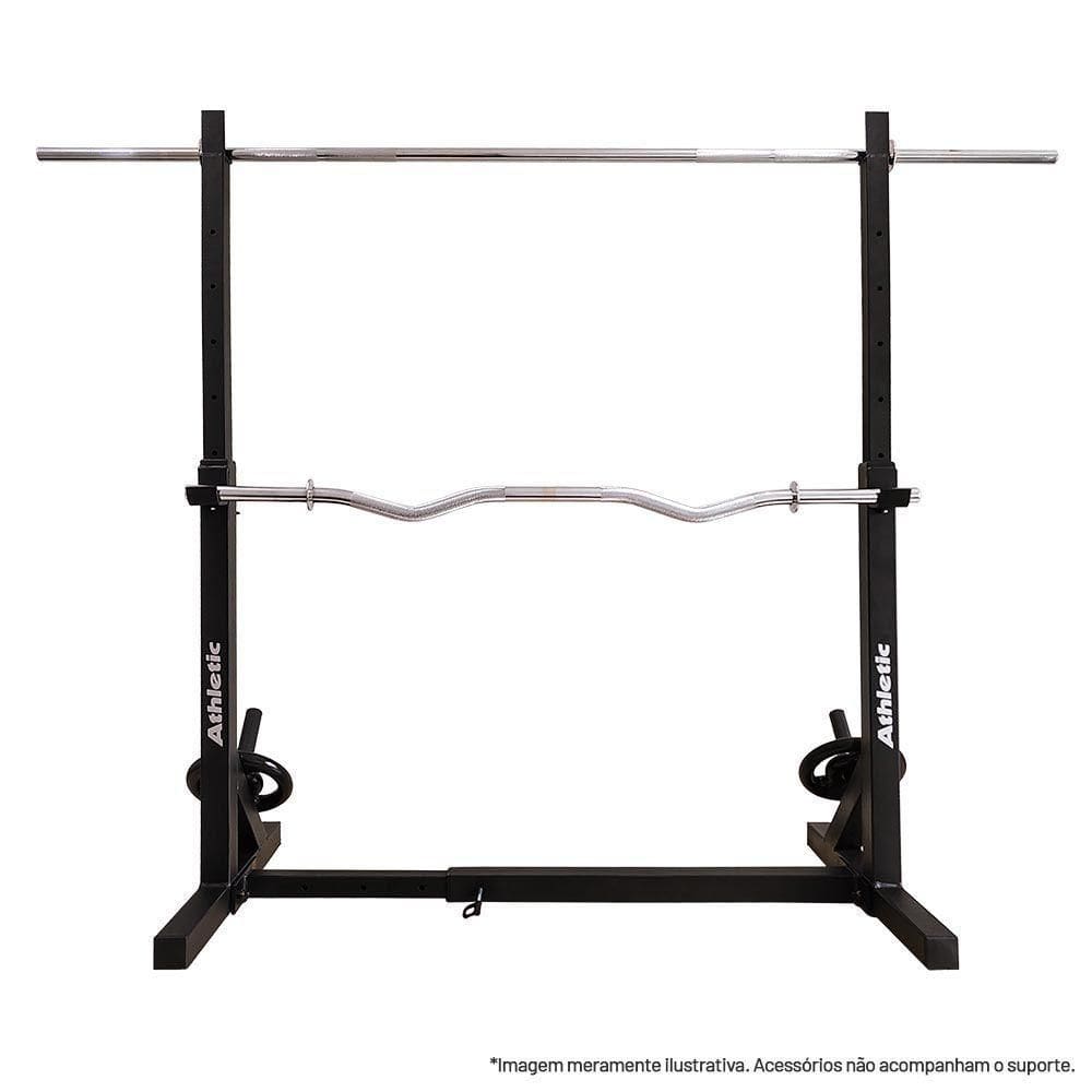 Suporte Cavalete Ajustável Athletic 120kg Para Agachamento Supino Semi- Casa Condomínio