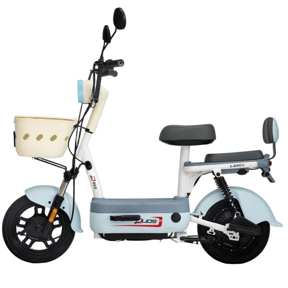 Bicicleta Elétrica Scooter com Alarme 500W 48V Bee Azul Duos