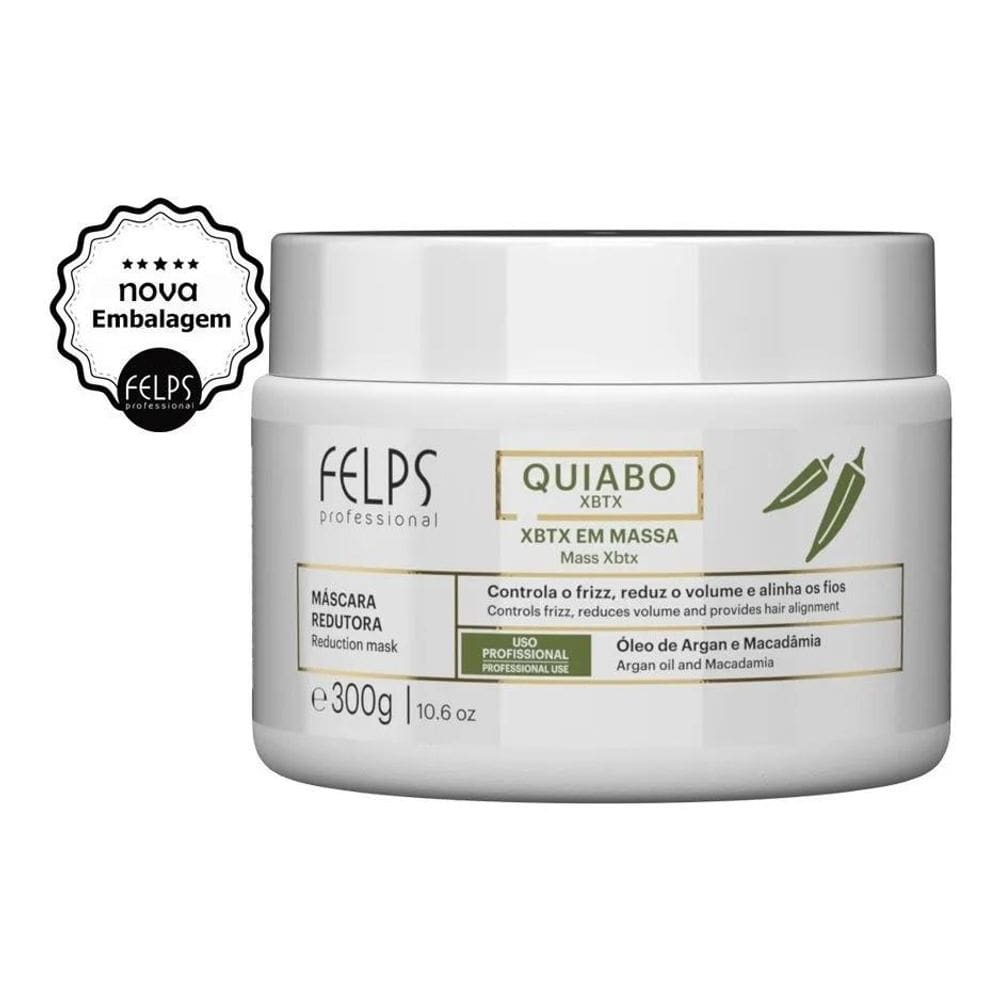 2X Xbtx De Okra Em Massa Óleo De Argan E Macadâmia 300G Felp