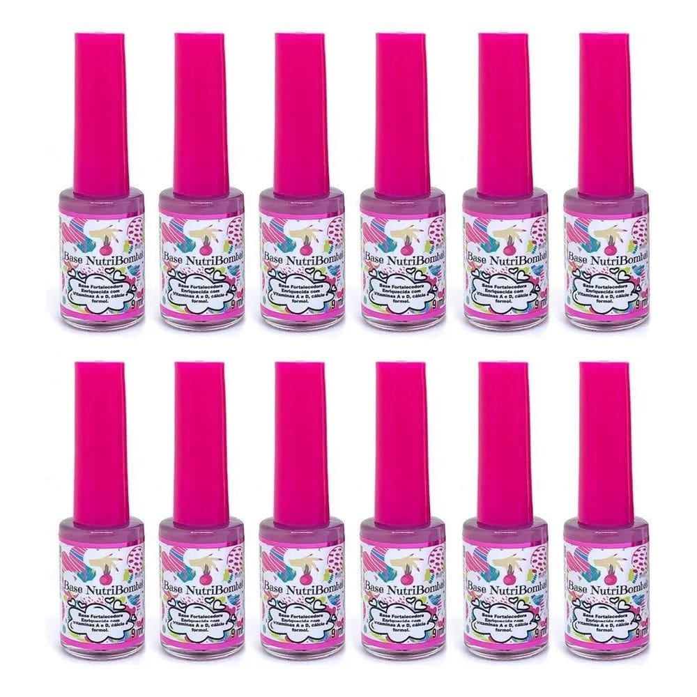 Fortalecedor De Unhas Nutribomba - Kit Com 12 Bases