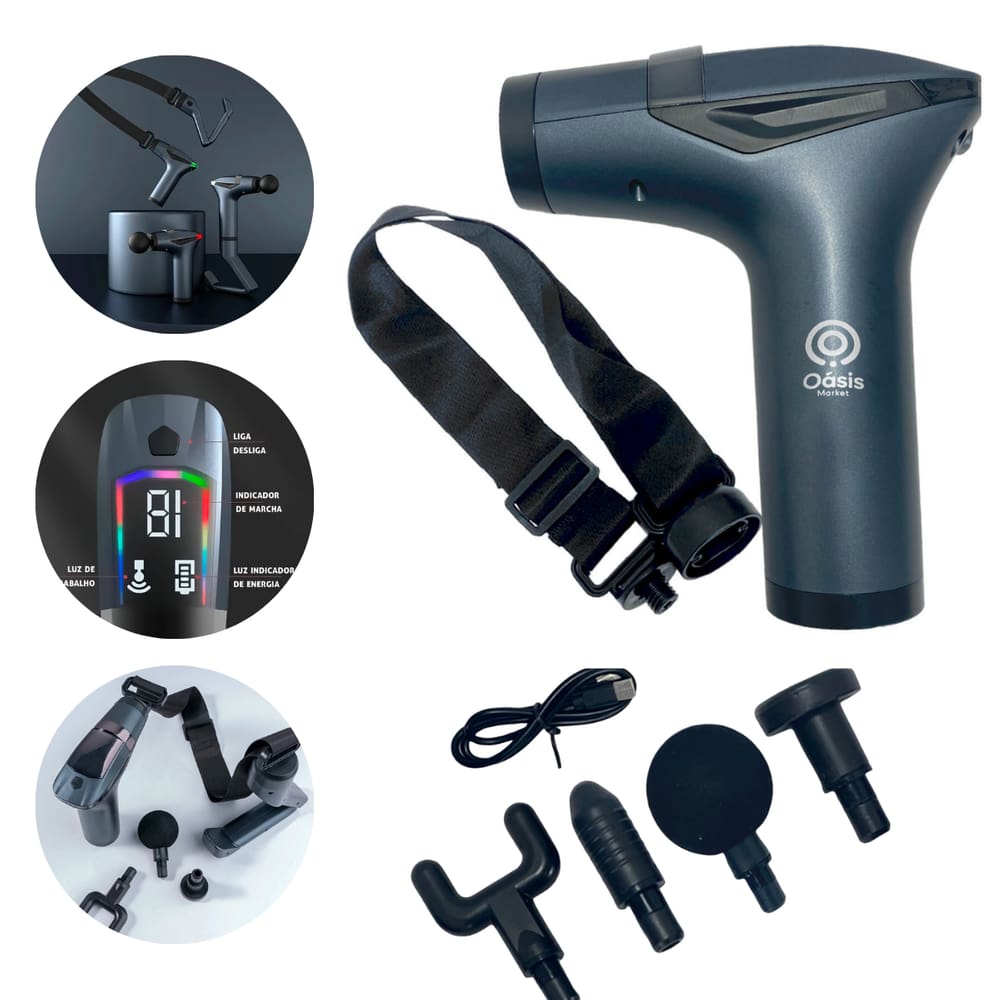 Massageador Muscular Profissional Elétrico Com Controle Digital Chega de Sofrer com Dores nas Costas, Pernas e Articulações